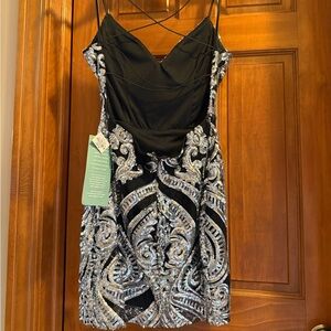 Black and Silver Dress